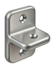 Rounded aluminum corner bracket for children's playroom furniture.