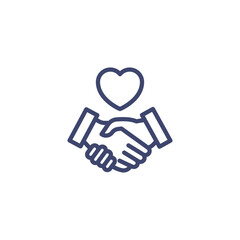Vector icon of a business handshake