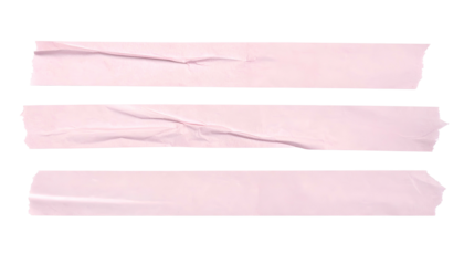 Three parallel strips of textured, pink tape on black. Edges frayed & crinkles visible