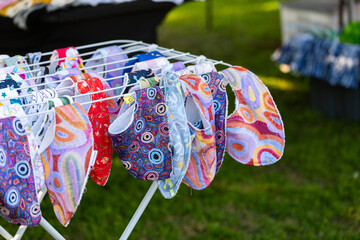 Handmade bibs for sale at craft store