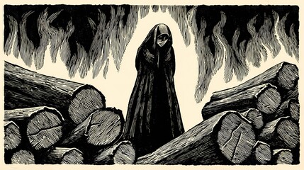 A haunting Slavic nun stands in silence, her presence bridging faith, myth, and the darker side of spirituality.