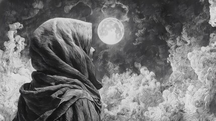 Gothic-style Slavic nun captured in dim ambience, evoking themes of devotion, solitude, and eerie grace.