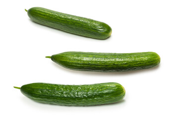 Cucumber isolated on white background.