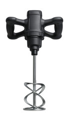 Naklejka premium Portable mixer with spiral paddle for DIY home renovation projects.
