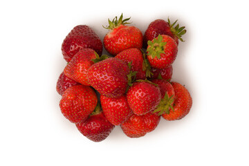 Fresh group of berries isolated on a white background.