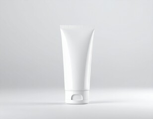 White tube standing upright against a plain background