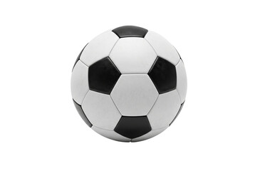 Naklejka premium Classic soccer ball isolated on transparent background, closeup shot