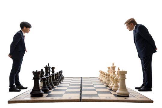 business man and chess
