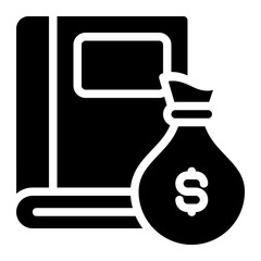 Cash Book Solid Icon