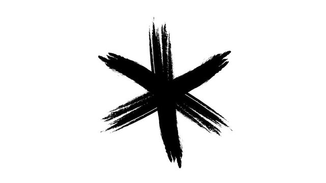 A stylized black and white silhouette of a hand-draw and an isolated marijuana leaf merge to create a vector symbol of nature's plant design, hand-brush art. 4k, transparent background, alpha channel 