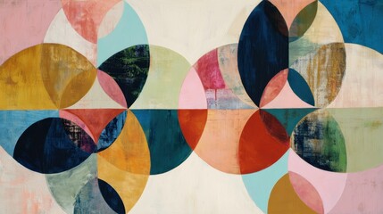 Textured Abstract with Ellipse Shapes