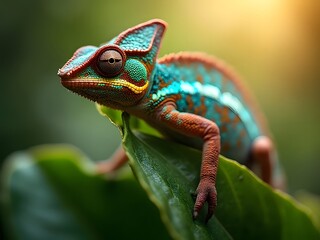 chameleon on a branch