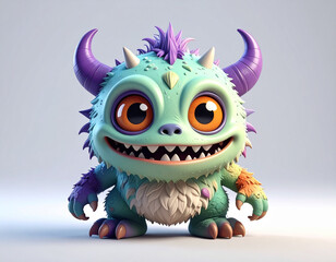 halloween monster character 3d