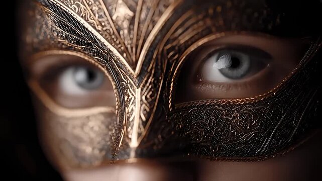 Deep Eyes Under Golden Mask