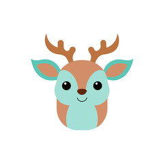 elk head icon clipart vector on transparent background