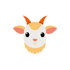 goat head icon clipart vector on transparent background