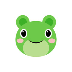 frog head icon clipart vector on transparent background