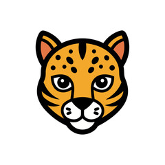 jaguar head icon clipart vector on transparent background