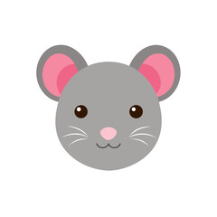 rat head icon clipart vector on transparent background