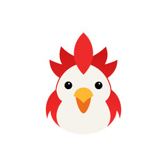 rooster head icon clipart vector on transparent background