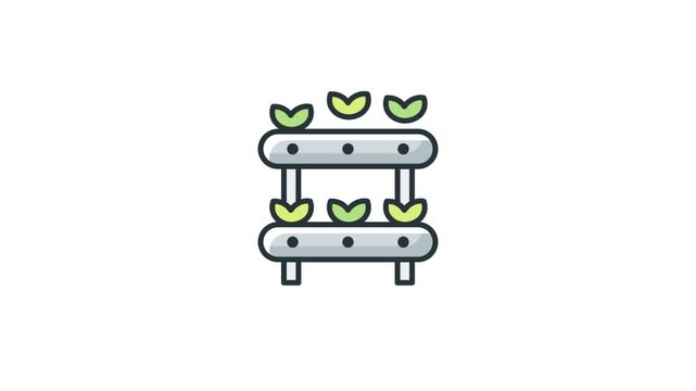 hydroponic plants animated icon