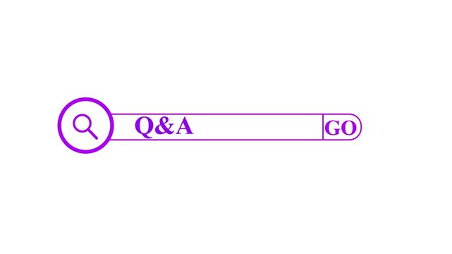 business hand clicking Q&A or Question and Answer button on search toolbar with vintage style effect 4k,.,