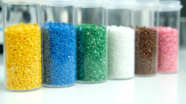 Colorful Plastic Granules for Manufacturing and Industrial Applications
