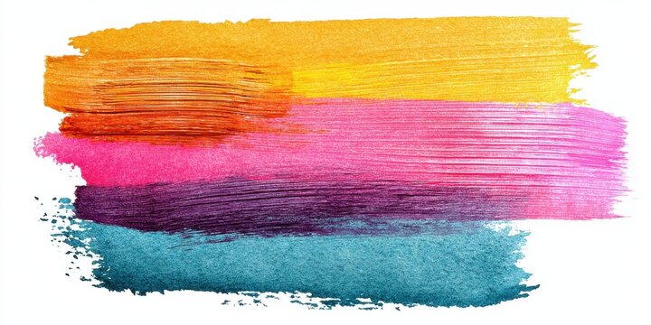 Paint Brush Lower Third. Watercolor Gradient in Fashion Style Video Title