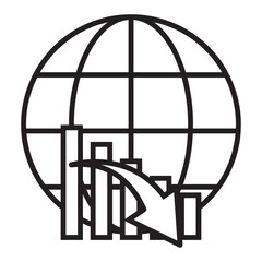 Graphic icon. vektor graphic. Graphic line icon. 