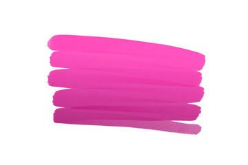 Brush label stripe purple pink. Pink watercolor hand drawn isolated stroke stain on background. Water color wet brush paint aquarelle illustration.