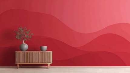 Calming Red Tones Minimal Background