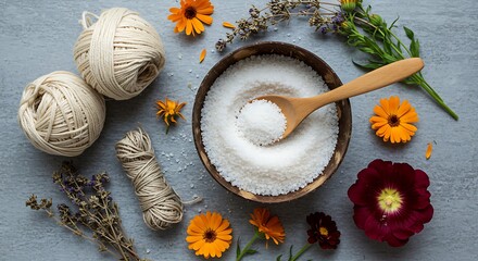 Natural dye mordant process natural ingredients for homemade bath salts and aromatherapy