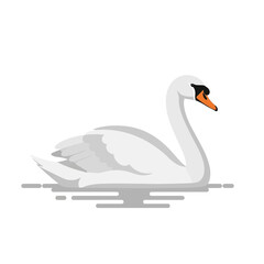 Fototapeta premium Elegant White Swan Vector Illustration on White Background
