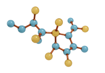 Isolated molecule model chemical structure scientific representation educational resource