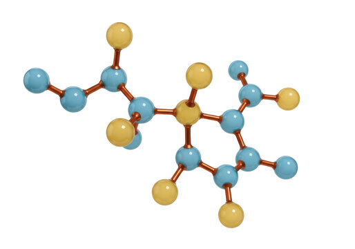Isolated molecule model chemical structure scientific representation educational resource