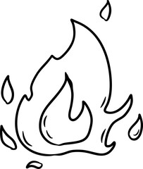 Hand Drawn Fire Flames