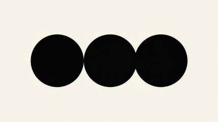 Simple Poster Three Ellipses Black