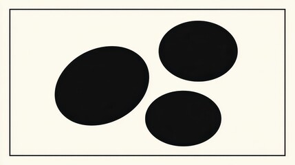 Diagonal Arrangement Black Ovals Poster
