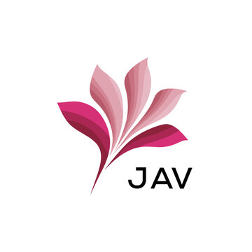 Modern  Tech Logo Design &ndash; Futuristic Blue and White Circular Emblem on Black Background, JAV Later Logo, 
