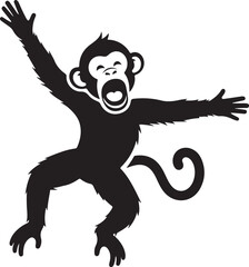 Fototapeta premium funny monkey silhouette