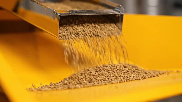 Flow of Granular Material from Chute into Processing Equipment