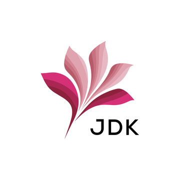 Modern Pink Leaf Logo Vector, JDK Later Logo, Gradient Petal Logo Concept, Creative Minimal Nature Logo, 
