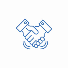 Obraz premium handshake agreement icon sign vector