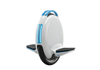 Isolated self-balancing electric unicycle, futuristic personal transporter for urban mobility