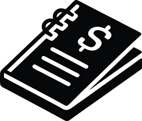 Salary Notebook vector icon