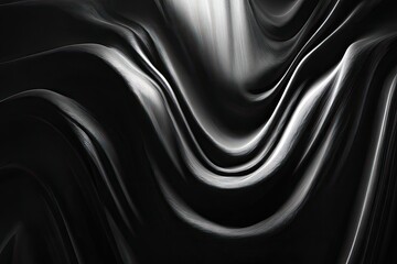 Fototapeta premium A grayscale image showcases flowing, rippling forms with light and shadow effects