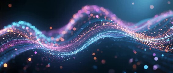 Vibrant abstract blue space with glowing fractal stars, spiraling galaxy colors, and bright purple light motion design - Powered by Adobe