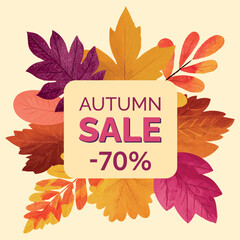 autumn sale label