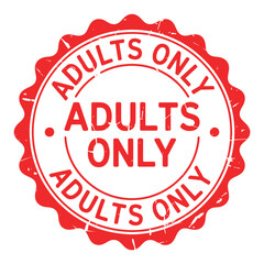 Red and white adults only seal stamp graphic