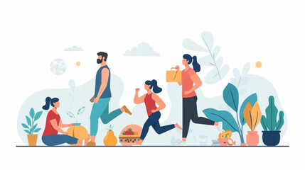 Active Family Lifestyle Promoting Healthy Living and Outdoor Activities